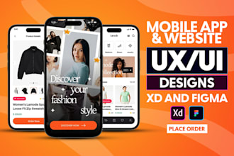 do UI UX design for website, mobile app UI UX and wireframe design using figma