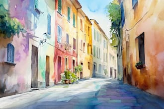 illustrate anything in watercolor style