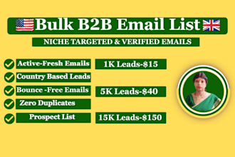 build bulk b2b email lists for your niche