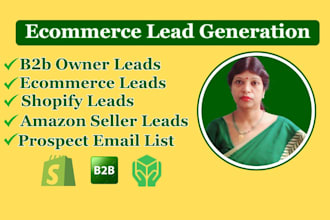 build b2b lead generation, ecommerce leads, shopify store owner leads