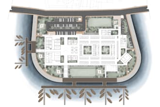 design poster presentation board and render architectural master plan