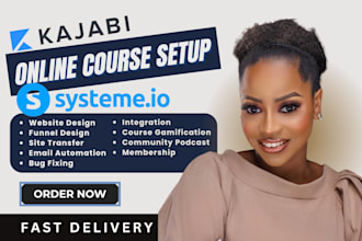set up kajabi online course systeme io automation systeme io kajabi website