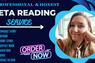 beta read and critique your fiction, nonfiction, memoir and give honest feedback
