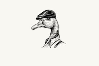 design goose mascot fine dining logo