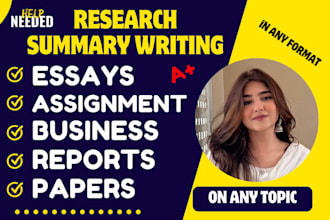 write essay, case study, paper, report, research and summary