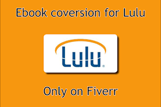 do epub conversion for lulu