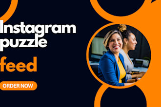 create professional instagram puzzle feed