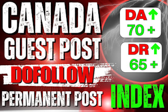 do canada guest post SEO backlinks and publish article on canada blogs