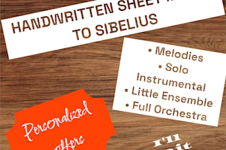 transcribe your handwritten scores into sibelius