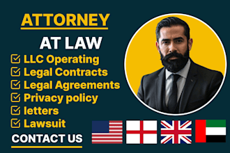 do legal documents, llc operating agreements, gdpr, contracts ,nda , petitions