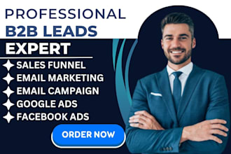 generate b2b leads real estate leads via email campaign google, facebook ads