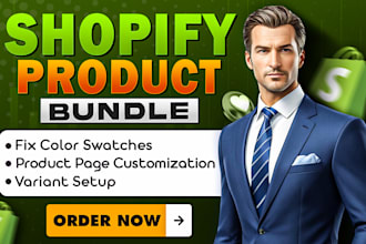 fix color swatches, and product bundles to the shopify product page
