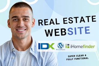 create and design real estate idx website for agents, realtors, and brokers
