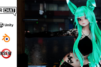 create erotic vrchat model, vrchat 3d model, lewd avatar, nsfw avatar