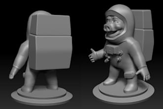 do 3d action figure, toy, mini bust, statue, character for 3d printing, stl file