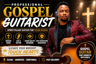 record professional gospel electric guitar as a guitarist