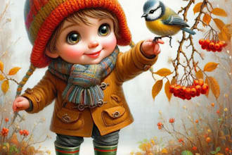ai children story book illustration
