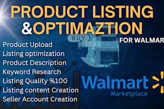 list products on walmart marketplace and optimize them