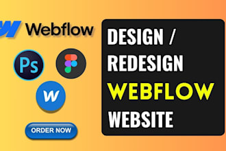 design, redesign responsive webflow website or convert figma to webflow