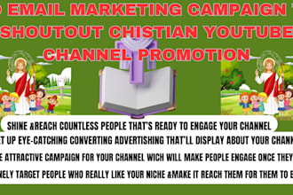 do email marketing campaign to shoutout christian youtube channel promotion