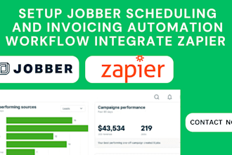 setup jobber scheduling and invoicing automation workflow integrate zapier