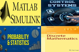 help in discrete math, statistics, probability, control system, matlab simulink