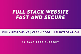 create full stack website that you need