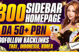 do high DR thai,indo,korean,cambodia homepage backlinks