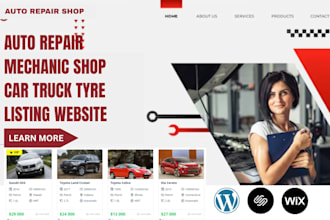 build automotive repair car mechanic car listing website