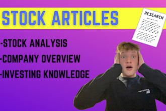 write engaging stock market and finance articles