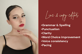 line and copy edit your book