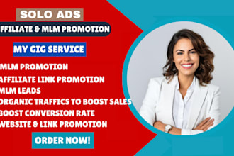 do solo ads affiliate link promotion, usa sign up campaign, mlm leads generation