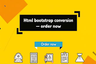 convert figma, xd or psd to html responsive bootstrap 5