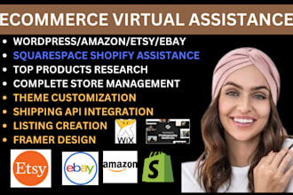 do wordpress wix,amazon,shopify,squarespace,etsy,ebay fba virtual assistance