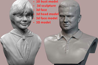 do 3d bust model 3d helmet 3d head model 3d sculpture character design 3d face