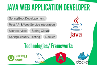 create your java spring boot web application project