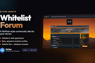 make you a whitelist forum for fivem server like nopixel
