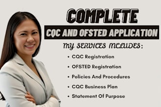 do ofsted registration, cqc registration, policy, business plans, UK tender