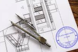 review drawing plan mep and provide valid USA stamp with city permit for pe plan