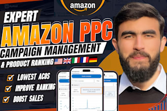 setup amazon ppc campaign management, optimize amazon ads, product ranking