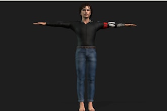 turn 2d to 3d model realistic 3d game character for   3d asset nsfw model