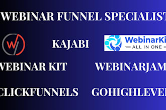 kajabi, gohighlevel, webinarjam, webinar kit, clickfunnels  evergreen webinar