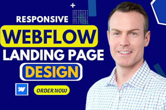 create webflow website, design or develop webflow landing page, figma to webflow