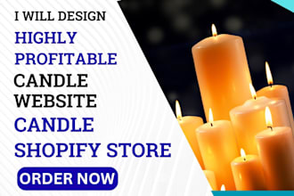 design highly profitable candle store candle website shopify store