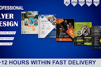 make clean and modern flyer for your business