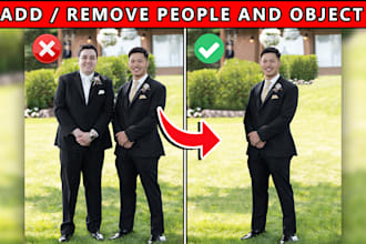 do photo manipulation, add person, remove unwanted people or object