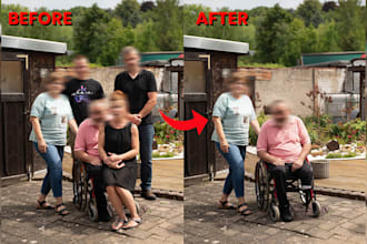 fix your family and corporate photos, do complex face swapping