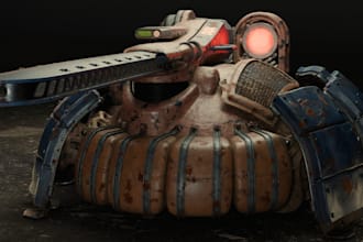 design functional realistic 3d sci fi mech, robot or vehicle concept models