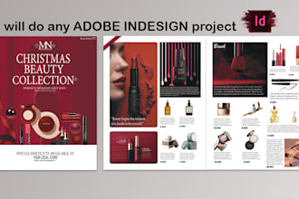 design catalog or magazine and adobe indesign any projects