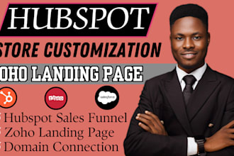 setup hubspot crm, zoho landing page, salesforce email , hubspot sales funnel